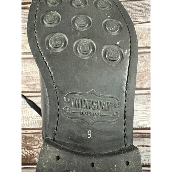 Thursday Everyday Cadet Leather Cap Toe Boot size 9 color Black like a new - Picture 9 of 9